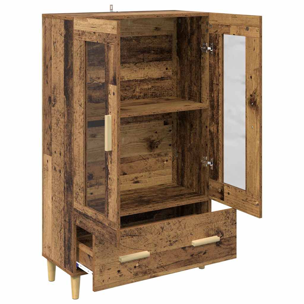Highboard mit Schubladen Altholz 70 x 31 x 115 cm Holzwerkstoff