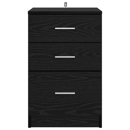 Nachttisch Schwarz Eichen-Optik 40 x 40 x 63 cm Holzwerkstoff