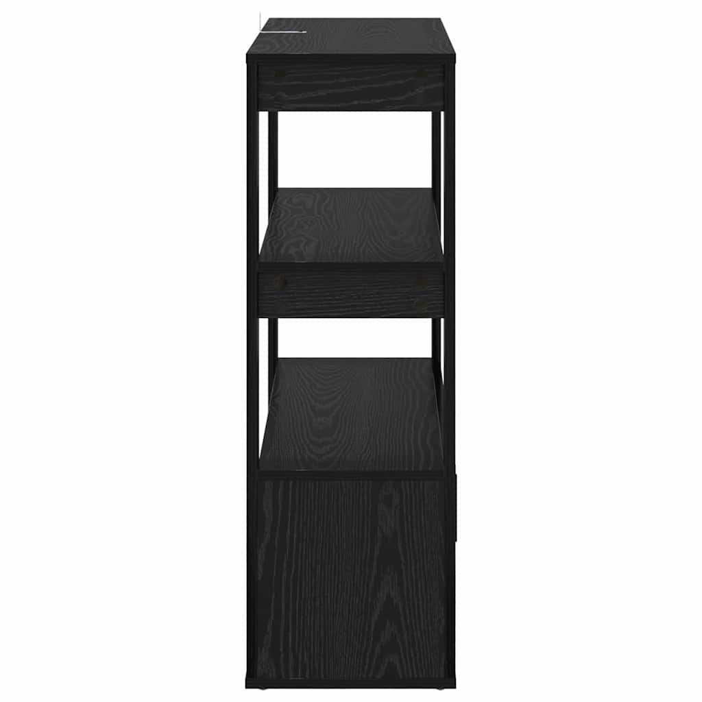 Sideboard Schwarz Eichen-Optik 30 x 80 x 90 cm Holzwerkstoff