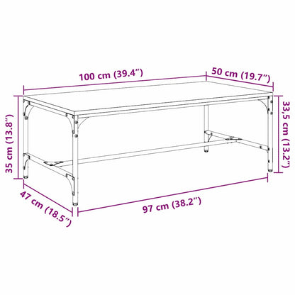 Couchtisch Artisan-Eiche 100 x 50 x 35 cm Holzwerkstoff