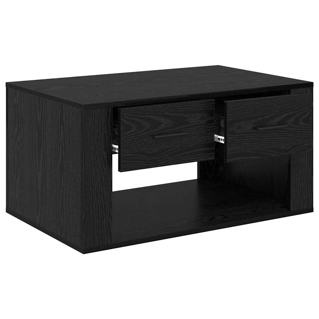 Couchtisch Schwarz Eichen-Optik 80 x 50 x 40 cm Holzwerkstoff