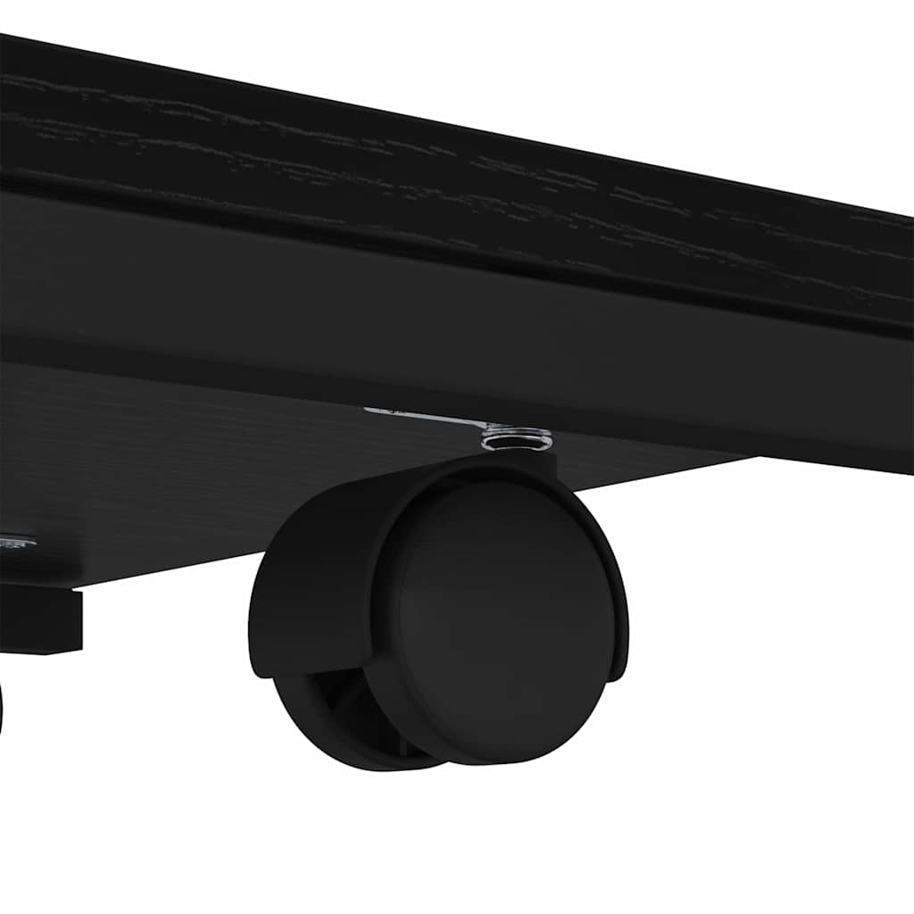 Beistelltisch mit Regal Schwarz Eichen-Optik 50 x 35 x 55.5 cm