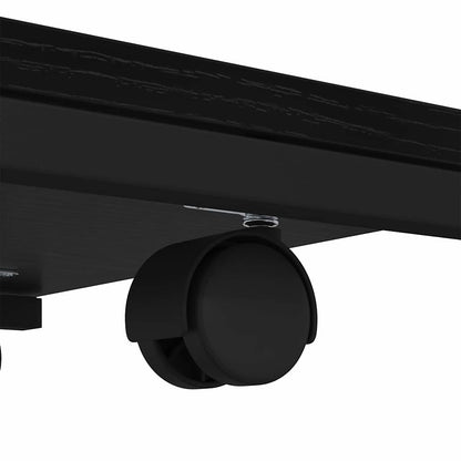 Beistelltisch mit Regal Schwarz Eichen-Optik 50 x 35 x 55.5 cm