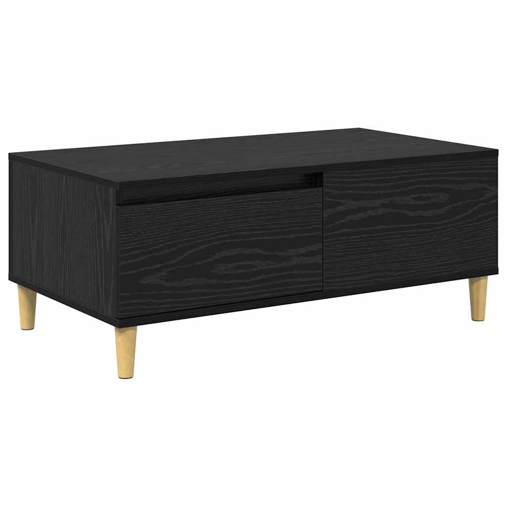 Couchtisch Schwarz Eichen-Optik 90 x 50 x 35 cm Holzwerkstoff