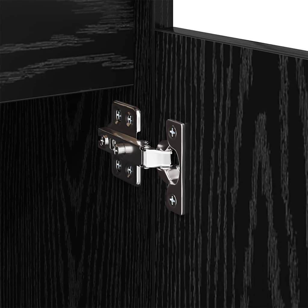 Sideboard Schwarz Eichen-Optik 60 x 35 x 70 cm Holzwerkstoff