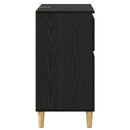 Sideboard Schwarz Eichen-Optik 60 x 35 x 70 cm Holzwerkstoff