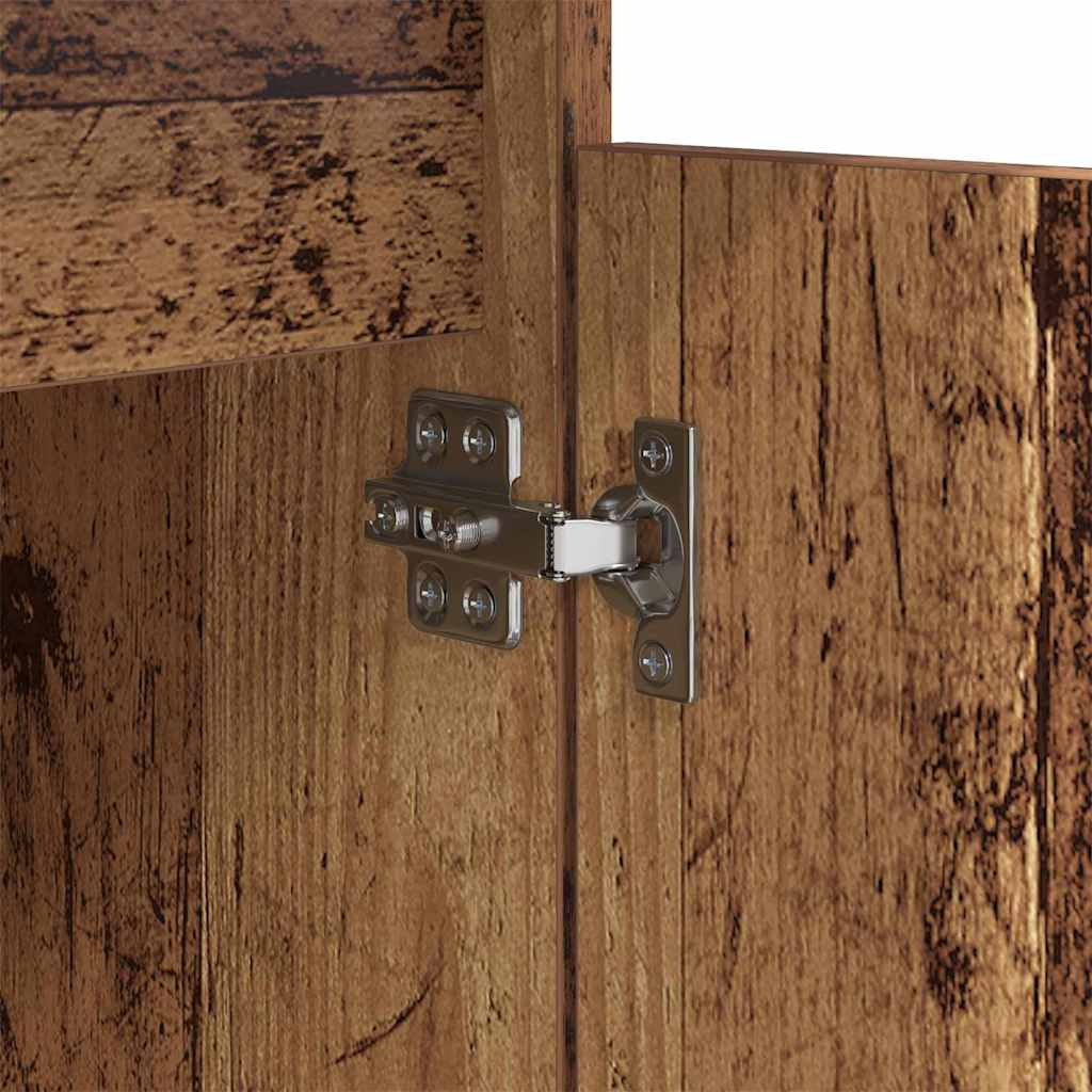 Nachttisch mit Schubladen Altholz 40 x 35 x 70 cm Holzwerkstoff