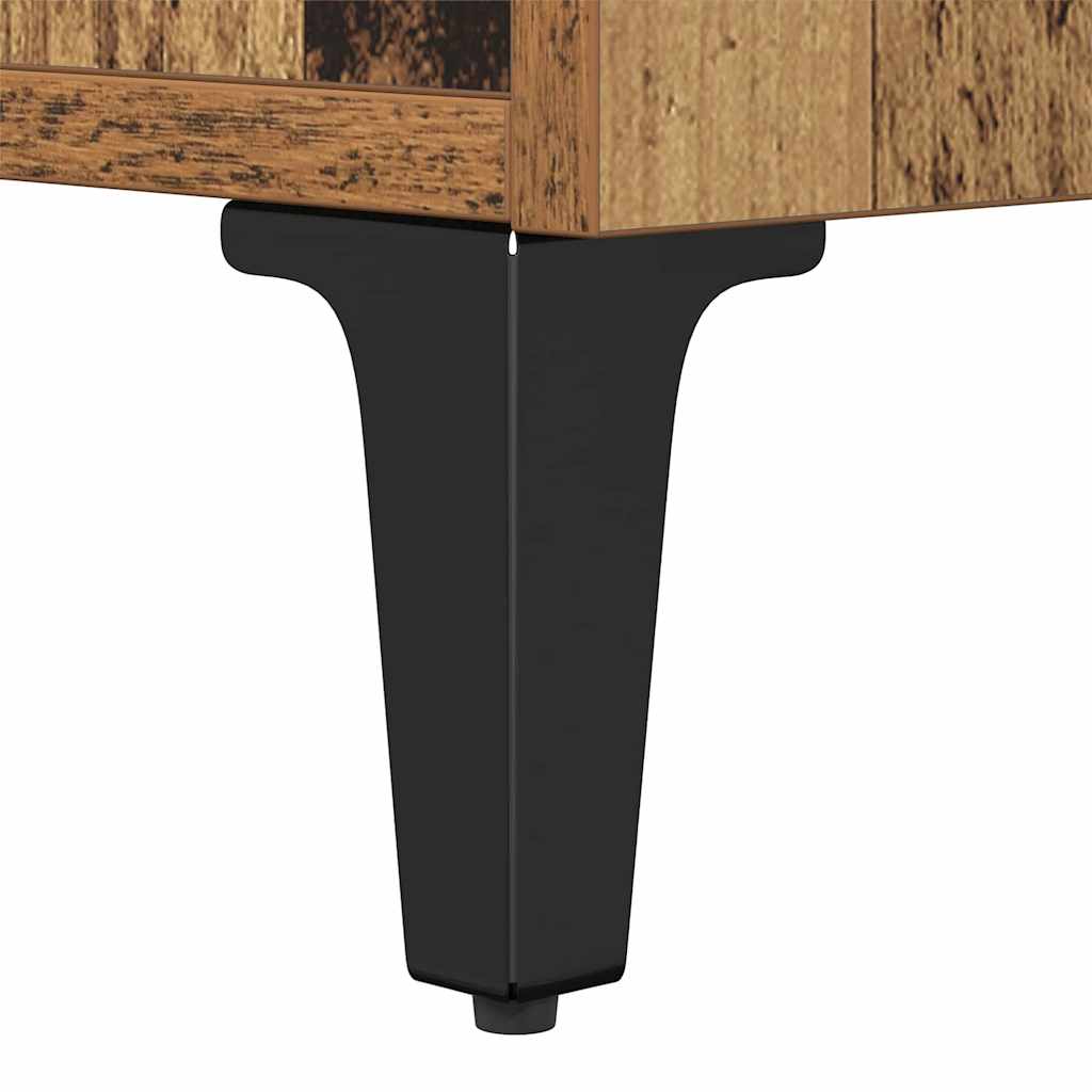 Nachttisch mit Schubladen Altholz 40 x 35 x 70 cm Holzwerkstoff