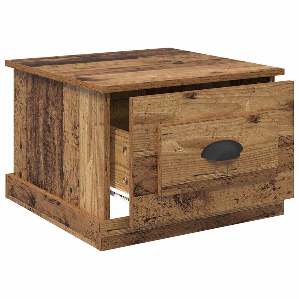 Couchtisch mit Schubladen Altholz 50 x 50 x 35 cm Holzwerkstoff