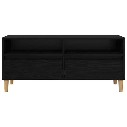 TV-Schränk Schwarz Eichen-Optik 100 x 34,5 x 44,5 cm