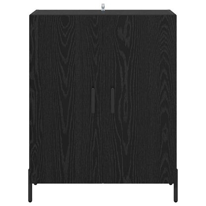 Sideboard Schwarz Eichen-Optik 69,5 x 34 x 90 cm Holzwerkstoff