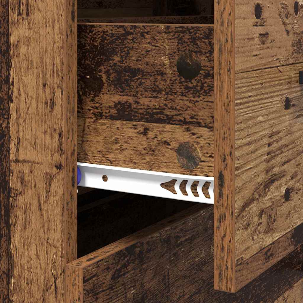 Sideboard Altholz 69,5 x 34 x 90 cm Verbundholz und Eisen