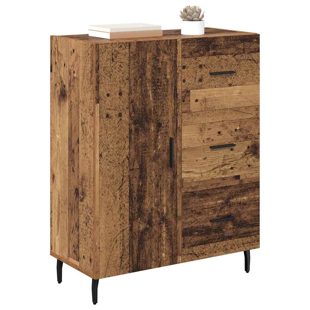 Sideboard Altholz 69,5 x 34 x 90 cm Verbundholz und Eisen
