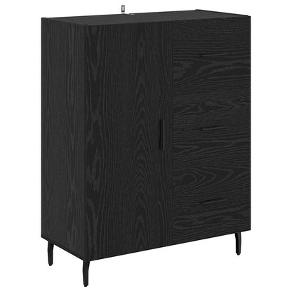 Sideboard mit Schubladen Schwarz Eichen-Optik 69,5 x 34 x 90 cm