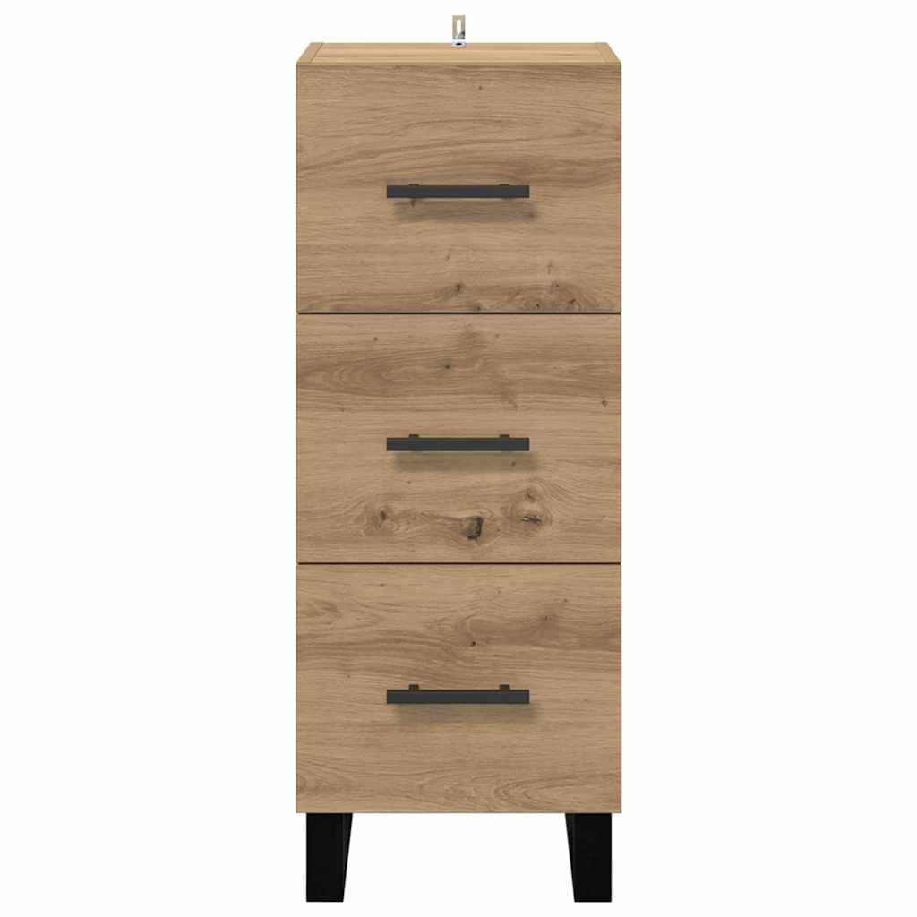 Sideboard Artisan-Eiche 34,5 x 34 x 90 cm Holzwerkstoff