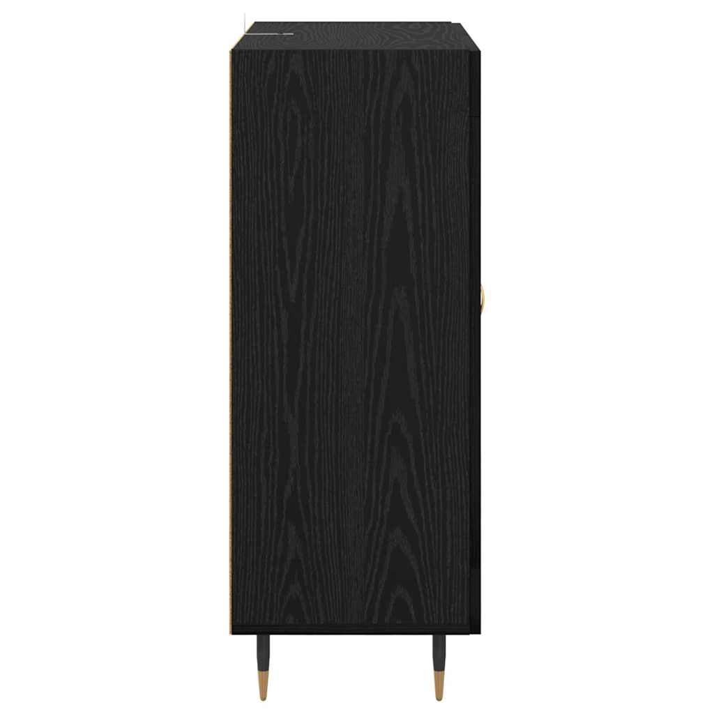 Sideboard Schwarz Eichen-Optik 69,5 x 34 x 90 cm Holzwerkstoff