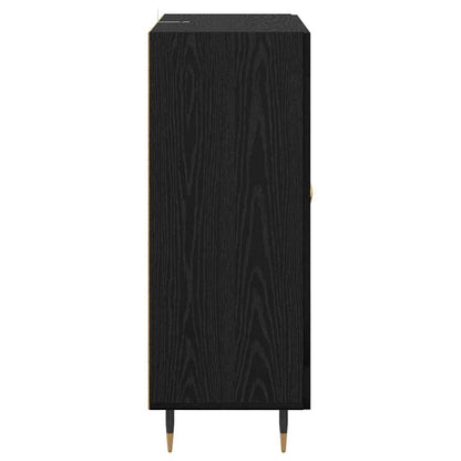 Sideboard Schwarz Eichen-Optik 69,5 x 34 x 90 cm Holzwerkstoff