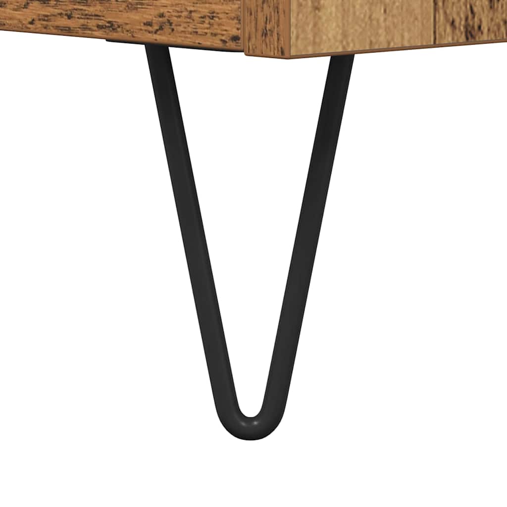 Sideboard Altholz 69,5 x 34 x 90 cm Verbundholz und Eisen