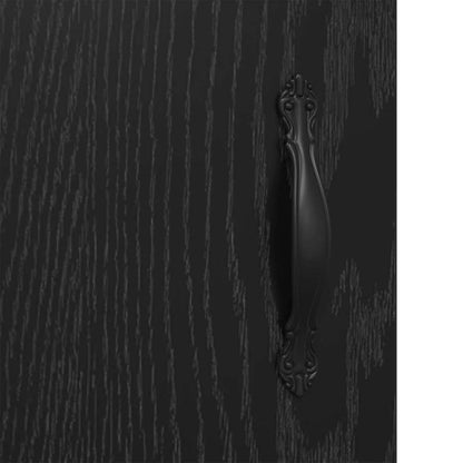 Sideboard Schwarz Eichen-Optik 34,5 x 34 x 90 cm