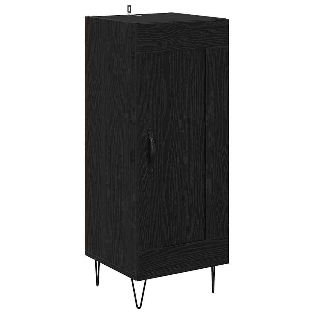 Sideboard Schwarz Eichen-Optik 34,5 x 34 x 90 cm