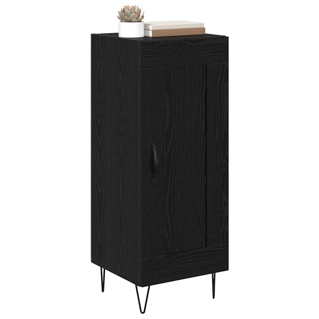 Sideboard Schwarz Eichen-Optik 34,5 x 34 x 90 cm
