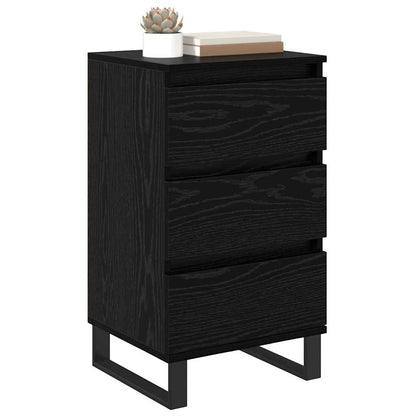 Sideboard mit Schubladen Schwarz Eichen-Optik Holzwerkstoff