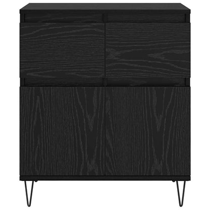 Sideboard mit Schubladen Schwarz Eichen-Optik 60 x 35 x 70 cm