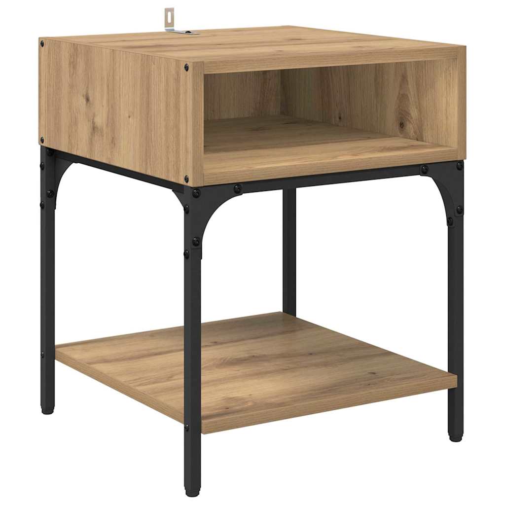Nachttisch 2 pcs Artisan-Eiche 40 x 40 x 50 cm Holzwerkstoff