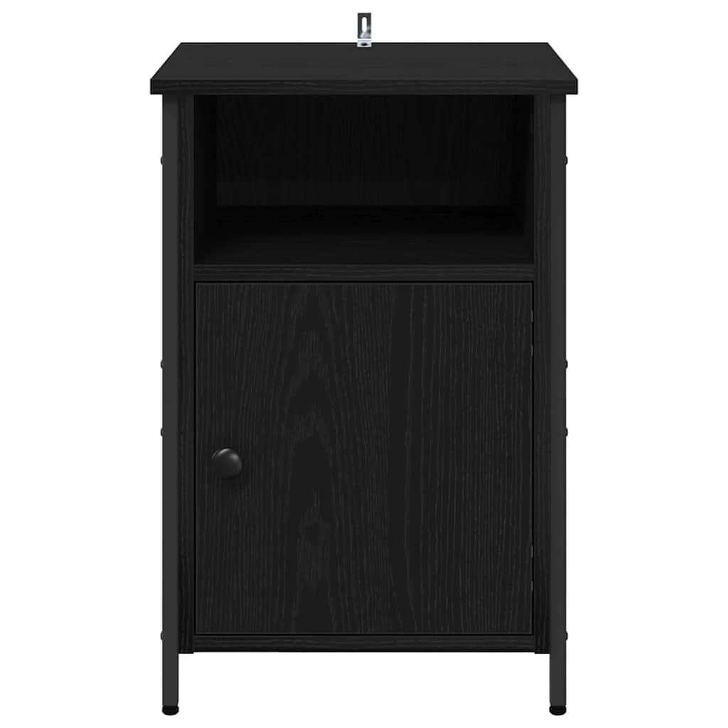 Nachttisch 2 pcs Schwarz Eichen-Optik 40 x 42 x 60 cm