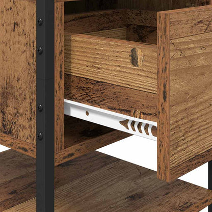 Nachttisch mit Schubladen Altholz 40 x 42 x 56 cm Holzwerkstoff