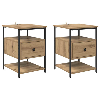 Nachttisch 2 pcs Artisan-Eiche 40 x 42 x 56 cm Holzwerkstoff