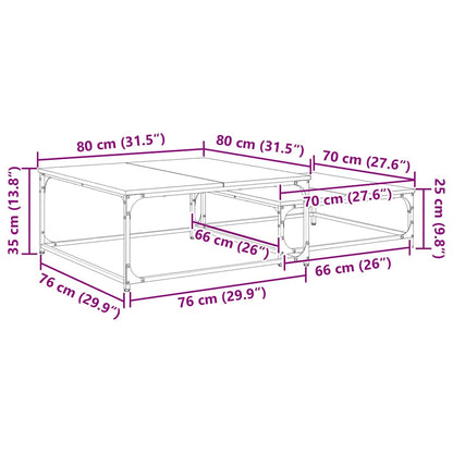 Couchtisch 2 pcs Altholz Holzwerkstoff