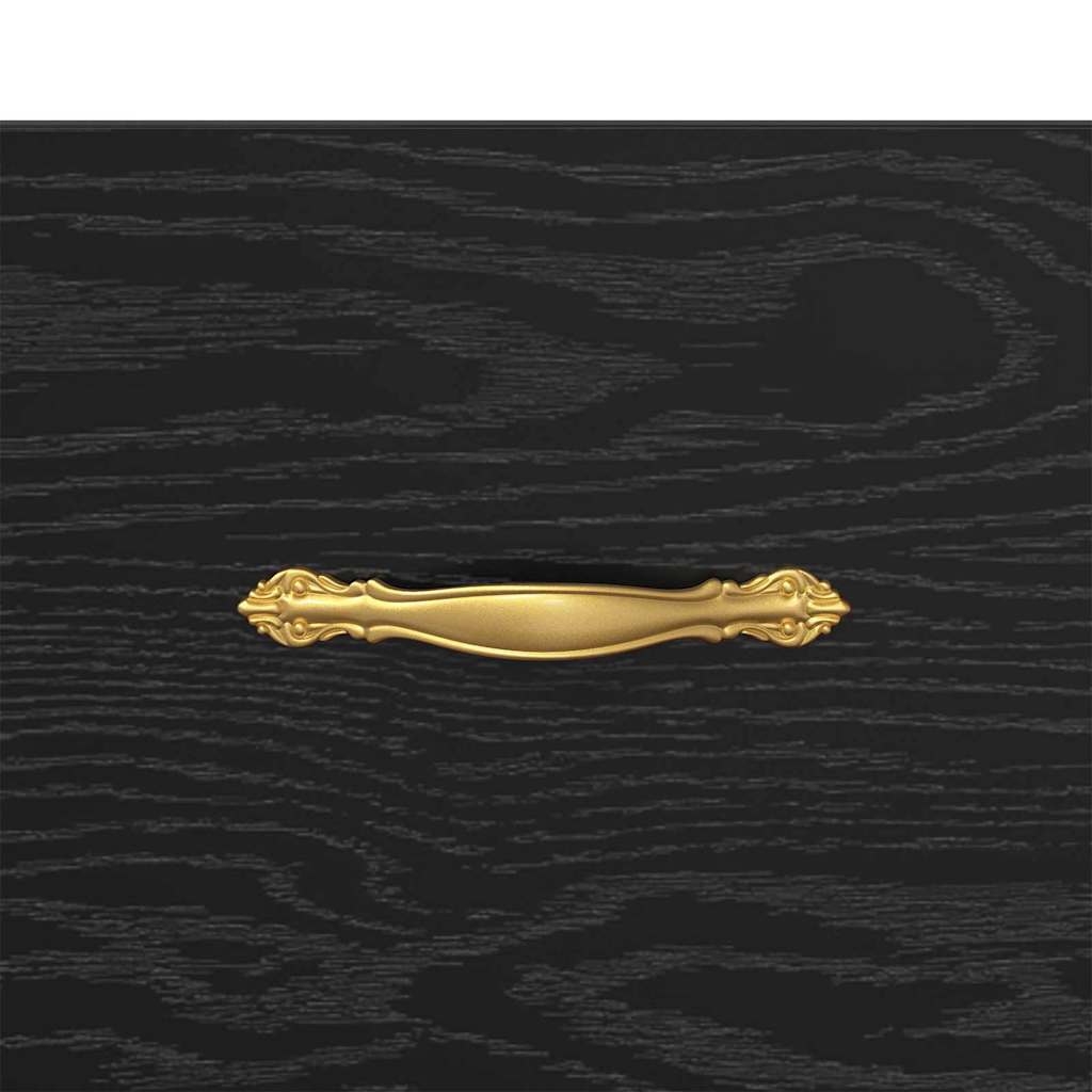 Nachttisch Schwarz Eichen-Optik 40 x 40 x 66 cm Holzwerkstoff