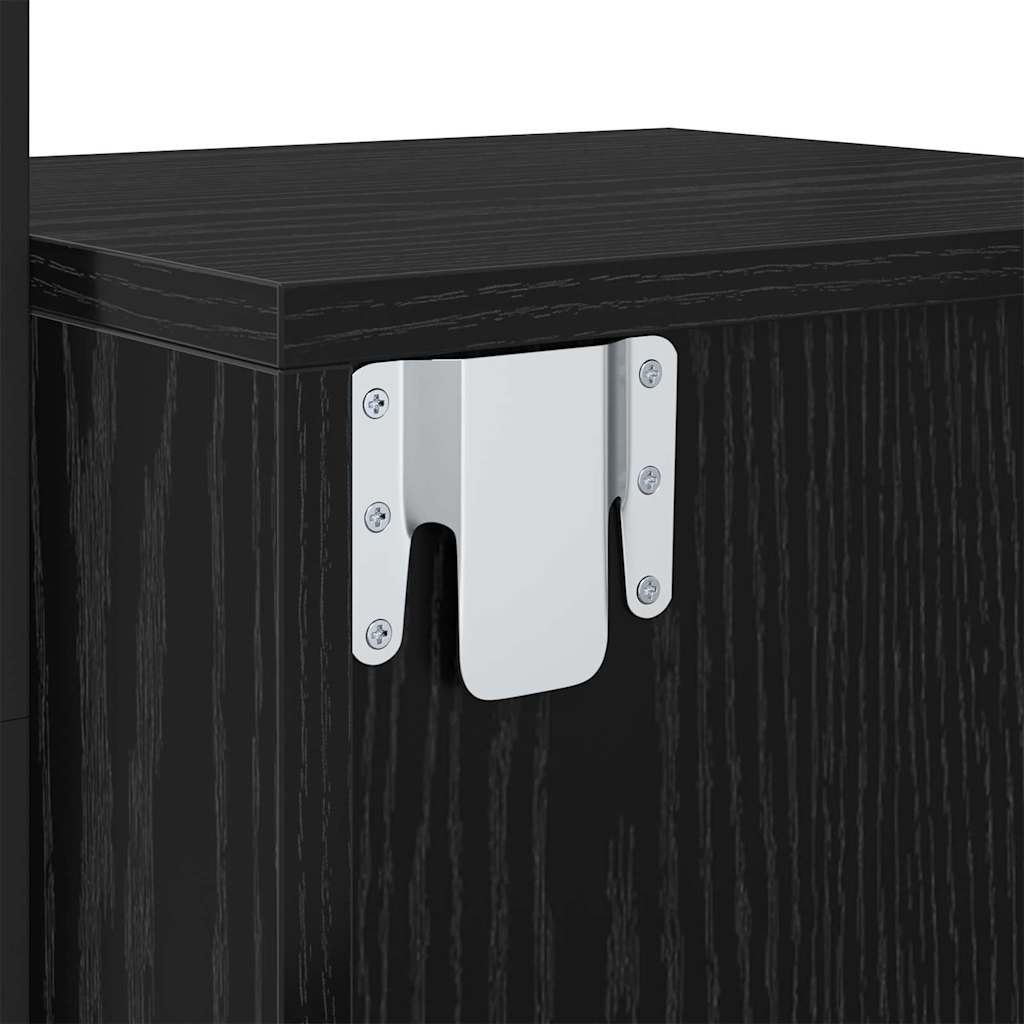 Nachttisch Schwarz Eichen-Optik 35 x 30 x 51 cm Holzwerkstoff