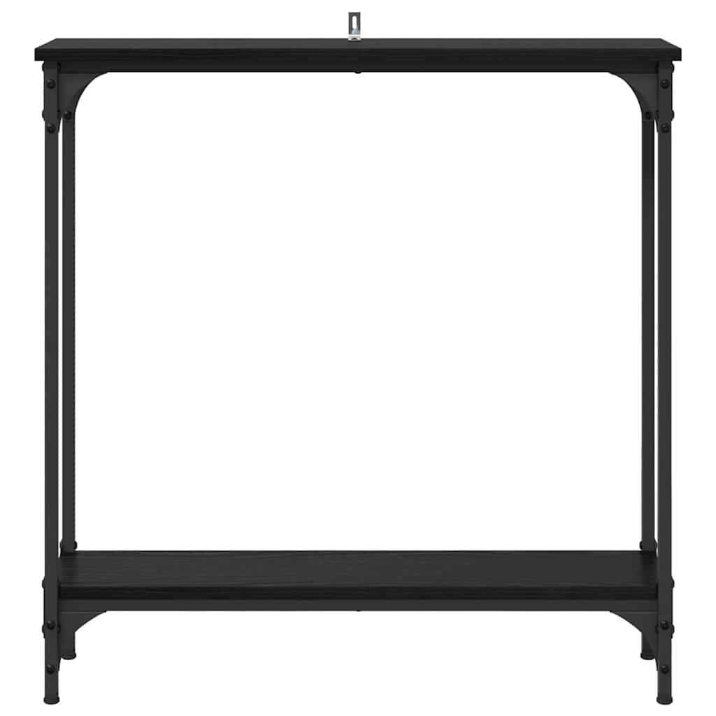 Konsolentisch mit Regal Schwarz Eichen-Optik 75 x 22,5 x 75 cm