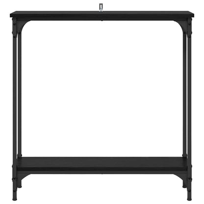Konsolentisch mit Regal Schwarz Eichen-Optik 75 x 22,5 x 75 cm