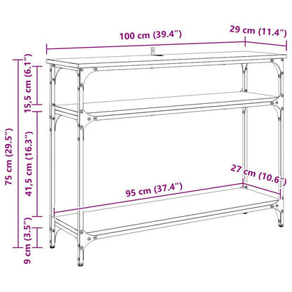 Konsolentisch Artisan-Eiche 100 x 29 x 75 cm Holzwerkstoff