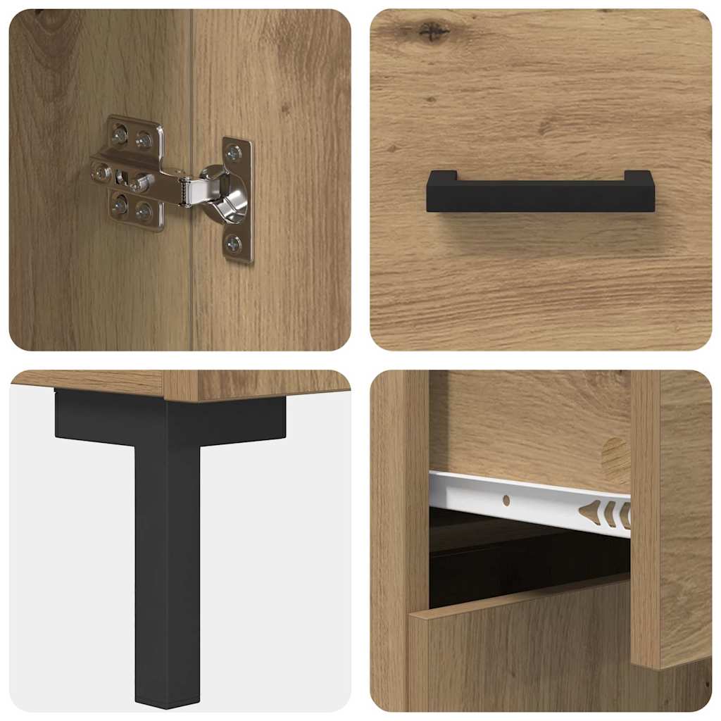 Sideboard Artisan-Eiche 69,5 x 34 x 90 cm Holzwerkstoff