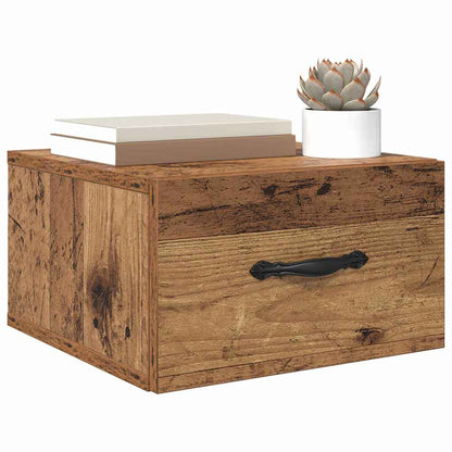 Nachttisch mit Schubladen Altholz 35 x 35 x 20 cm Holzwerkstoff