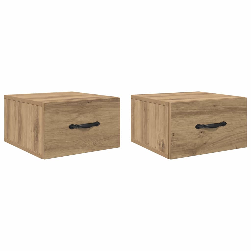 Nachttisch 2 pcs Artisan-Eiche 35 x 35 x 20 cm Holzwerkstoff