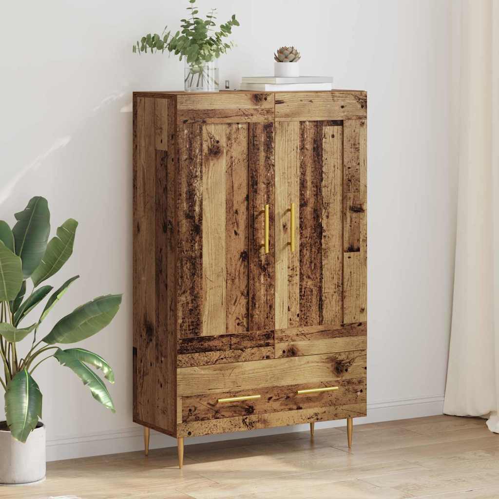 Highboard Altholz 69,5 x 31 x 115 cm Holzwerkstoff