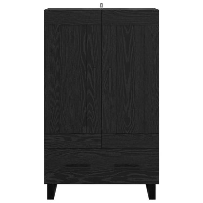 Highboard Schwarz Eichen-Optik 69,5 x 31 x 115 cm Holzwerkstoff