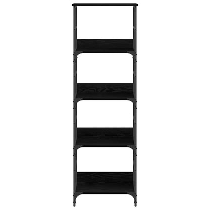 Bücherregal Schwarz Eichen-Optik 50 x 33 x 153 cm Holzwerkstoff