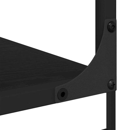 Bücherregal Schwarz Eichen-Optik 81 x 36 x 176 cm Holzwerkstoff