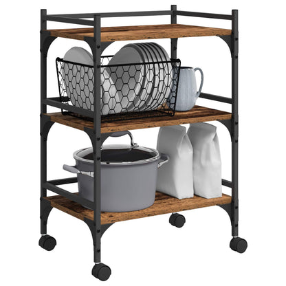 Küchentrolley Altholz 50 x 35 x 75,5 cm Holzwerkstoff