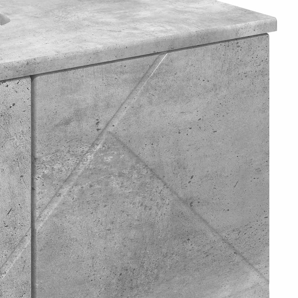 Badezimmerschrank mit Speicher Beton Grau 61 x 35 x 64 cm