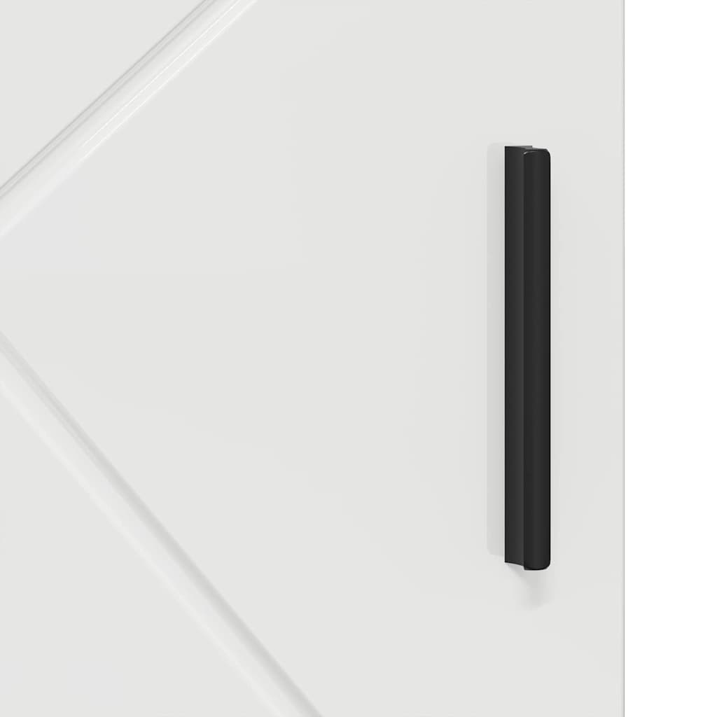 Badezimmerschrank mit Speicher Hochglanz Weiß 30 x 35 x 95 cm