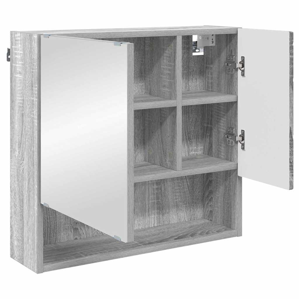 Spiegelschrank Graues Sonoma 59 x 17 x 55 cm Holzwerkstoff