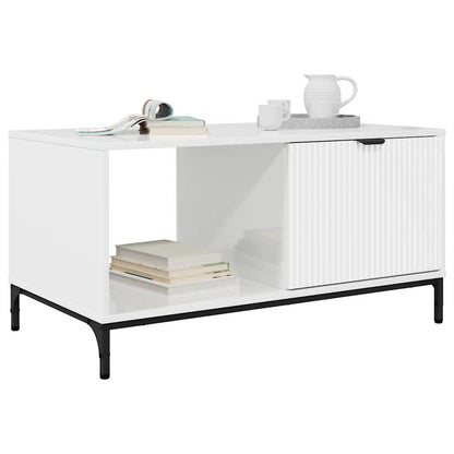 Couchtisch Hochglanz Weiß 90 x 49 x 46 cm Holzwerkstoff