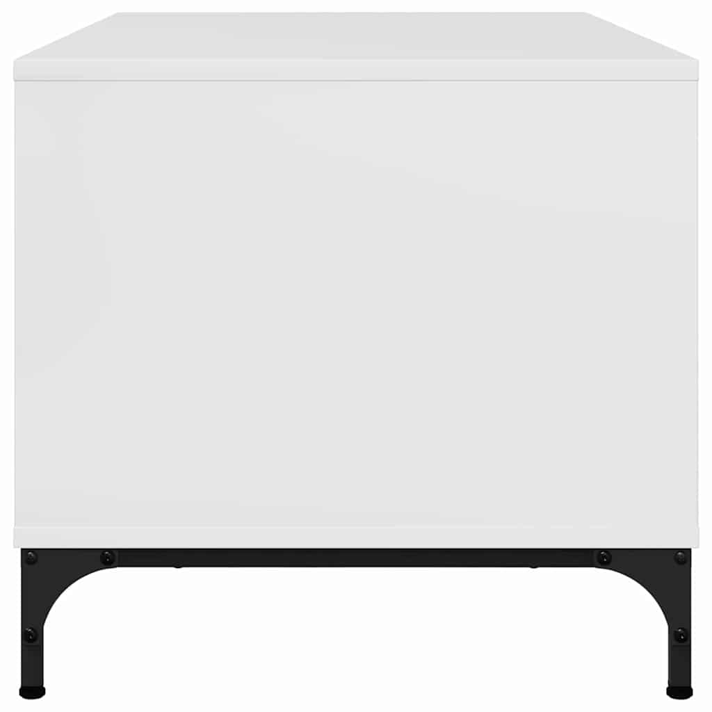 Couchtisch Hochglanz Weiß 90 x 49 x 46 cm Holzwerkstoff